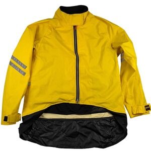 Novara by REI Vintage Cycling Jacket Womens Medium Yellow Reflective Made in USA